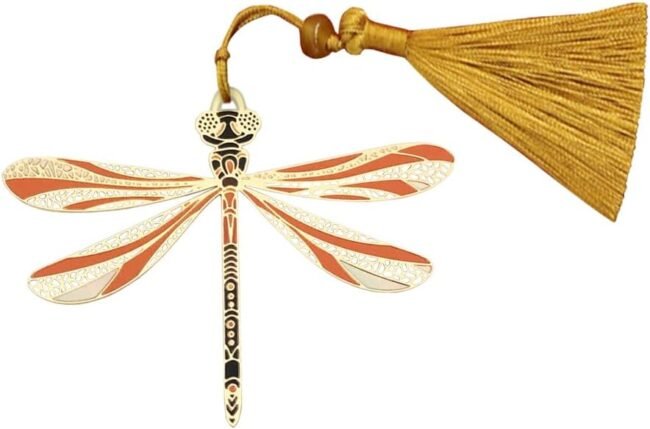 Metal Bookmark for Women Sisters Teachers Birthday Retirement Gifts Bookmarks for Book Lovers Teens Best Friends Readers Students Graduation Christmas Gifts for Her (Dragonfly)