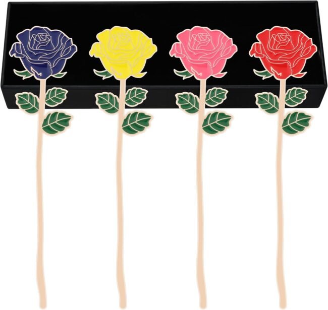 Metal Rose Bookmark Gift, Bookmarks for Women Mother's Day, Girlfriend and Friend Graduation, Teacher's Day, Thanksgiving, Cute Bookmarks GiftFor Book Lovers