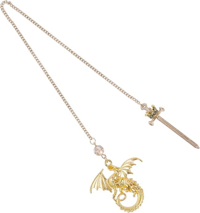 Fantasy Dragon Sword Bookmark - Funny Cool Fourth Wing Book Mark for Reading Men Unique Metal Gold Bookmarks Bookish Novel Lovers Boys Students Back to School Graduation Birthday Gifts