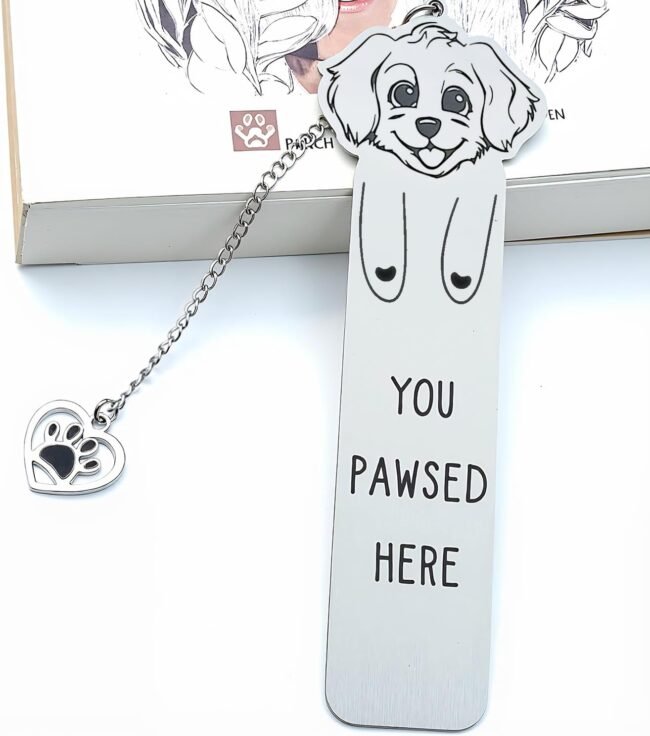 Cute Dog Bookmark – Unique Metal Bookmarks for Dog Moms – Gifts for Dog Lovers, Pet Owners, and Book Readers – Adorable Bookmarks for Women and Girls