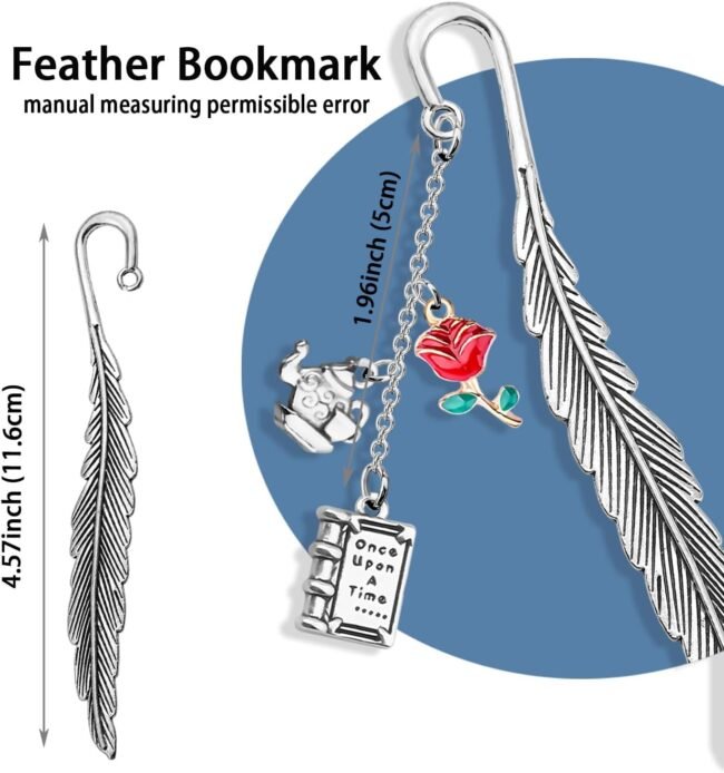 Fairy Tale Gift Princess Gift Metal Bookmark for Reader Book Lover Bookish Bookworm Book Nerd( Bookmark) - Image 2