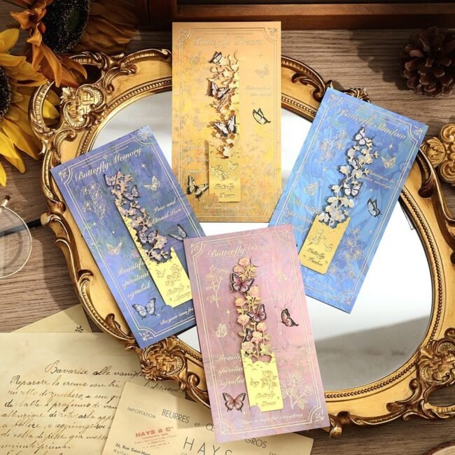 4pcs Butterfly Flower Theme Pretty Book Marks for Reading Women, Cute Book Markers for Writers, Kids, Teens, Men Readers, Reading Accessories Gifts for Book Lovers - Image 2