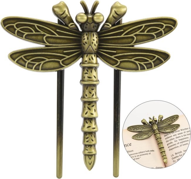 Vintage Bookmark Free Your Hands, Metal Book Marker Clip Effortlessly Hold Open Your Journal While Writing Perfect Gift for Book Lovers, Writers, and Readers Page Holder