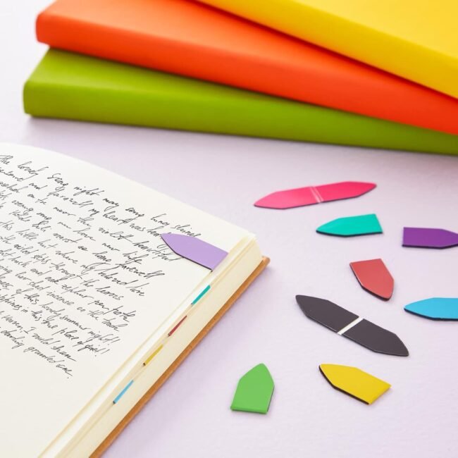 72 Pack Rainbow Arrow Magnetic Bookmarks - Bulk Mini Magnet Page Clip Markers for Reading - 12 Colors (1 x 0.5 in) - Image 2