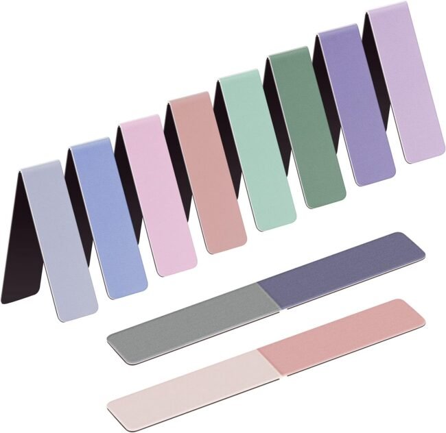 12 Pack Magnetic Bookmark, Book Marker Clip for Teachers, Students, Book Lovers, Printing on 2 Side