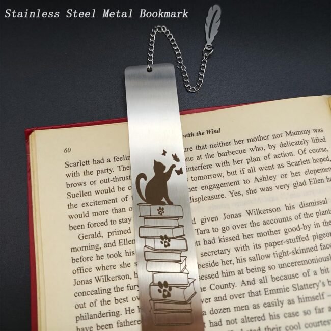 Cat Metal Bookmark, Cute Book Marks for Reading Women, Kids, Men, Book Lovers, Friends - Durable & Rustproof Book Accessories, Cat Lovers Gift (Birthday, Christmas, Graduation Gifts) - Image 2