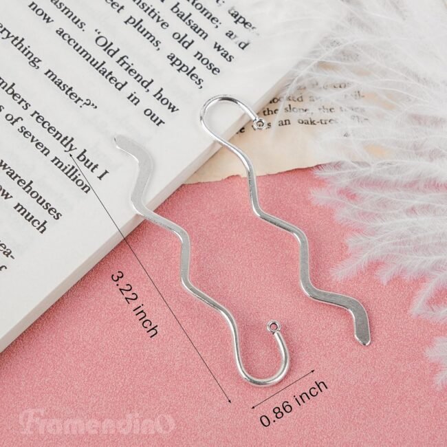 20 Pack Silver Alloy Metal Bookmark Hook with Wave Shaped for Teacher Reading Enthusiasts - Image 2