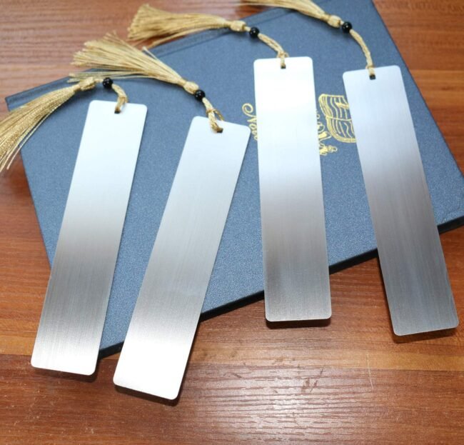 4 Pcs Freely Createable Silver Metal Tassel Bookmarks - As The Best Gift - Image 2